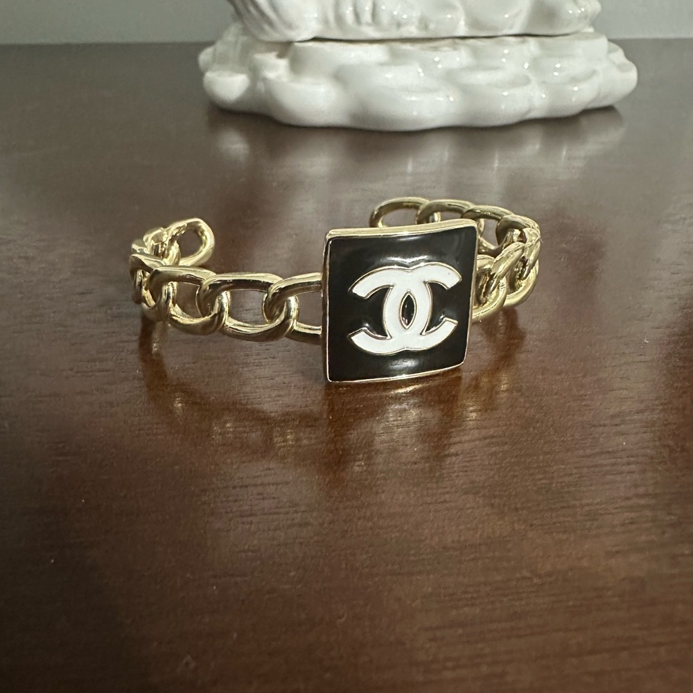 Authentic Chanel Link Bracelet Double CC Logo